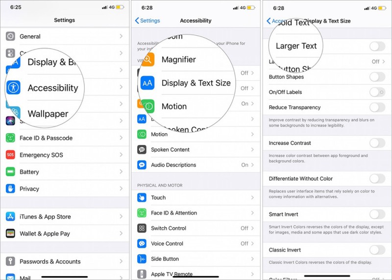 Cách phóng to cỡ chữ trên iPhone 11, 11 Pro và 11 Pro Max
