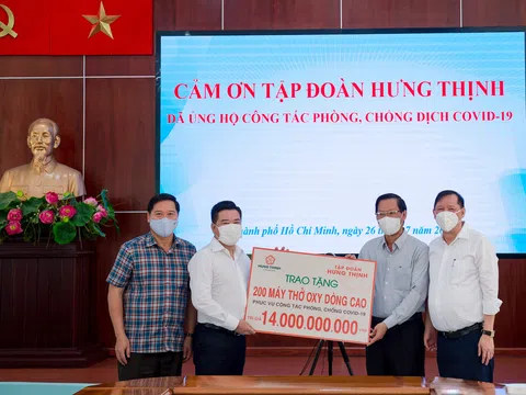 Tập đoàn Hưng Thịnh hỗ trợ khẩn hàng chục tỷ đồng cho TP.HCM phòng, chống dịch Covid-19