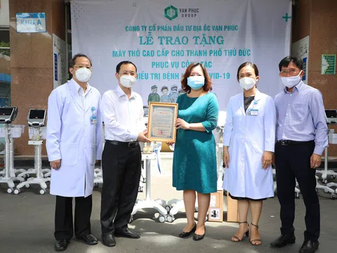 Van Phuc Group tặng 26 máy thở cho các bệnh viện tại TP.Thủ Đức