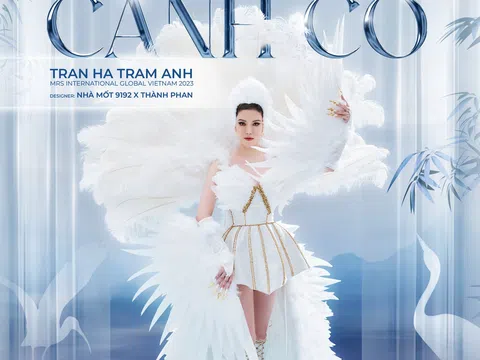 Người đẹp Trâm Anh diện trang phục dân tộc lấy cảm hứng từ cánh cò Việt Nam để thi đấu tại Mrs International Global 2023