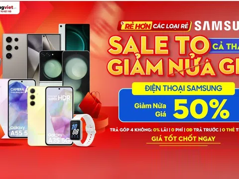Samsung “sale to giảm nửa giá" tại Di Động Việt: Giảm 4 lần giá, thu cũ - lên đời giảm thêm đến 4 triệu đồng