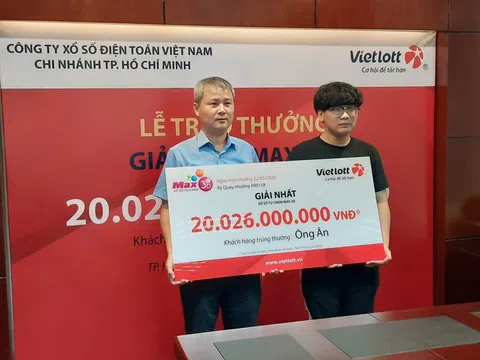 Một sinh viên nhận giải Vietlott hơn 20 tỉ đồng, không cần đeo mặt nạ
