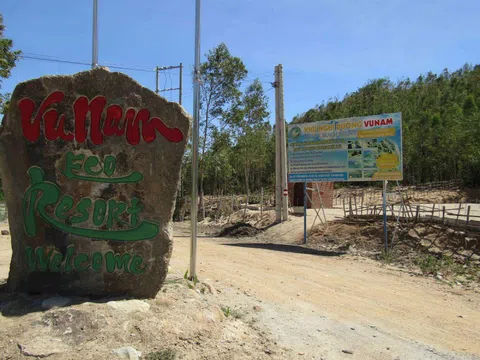 Bình Định: Công ty Ban Mai tự ý phá núi mở đường Khu du lịch nghỉ dưỡng Vũ Nam