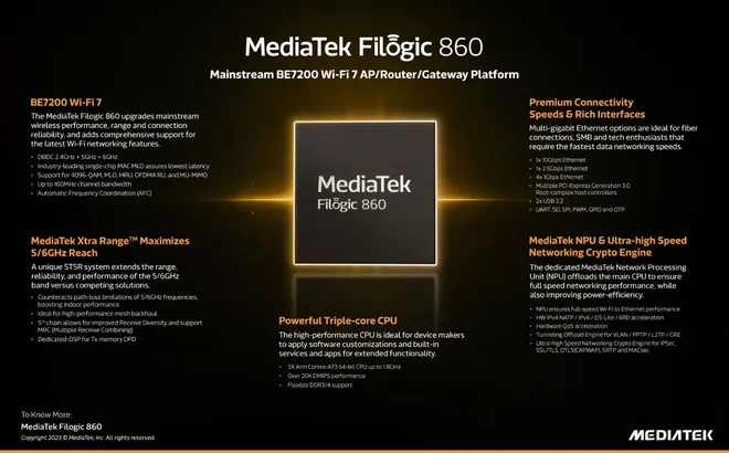 MediaTek mở rộng danh mục Wi-Fi 7 với các vi xử lý mới dành cho các thiết bị phổ thông