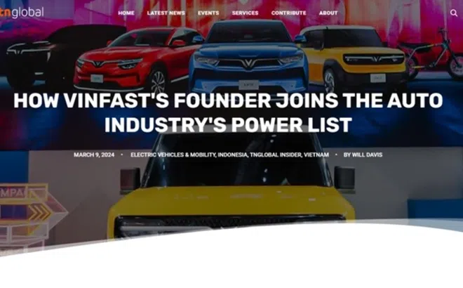 Truyền thông quốc tế chỉ ra lợi thế đặc biệt của VinFast trong cuộc đua xe điện toàn cầu